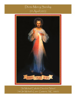 April 24th, 2022 - Divine Mercy Sunday
